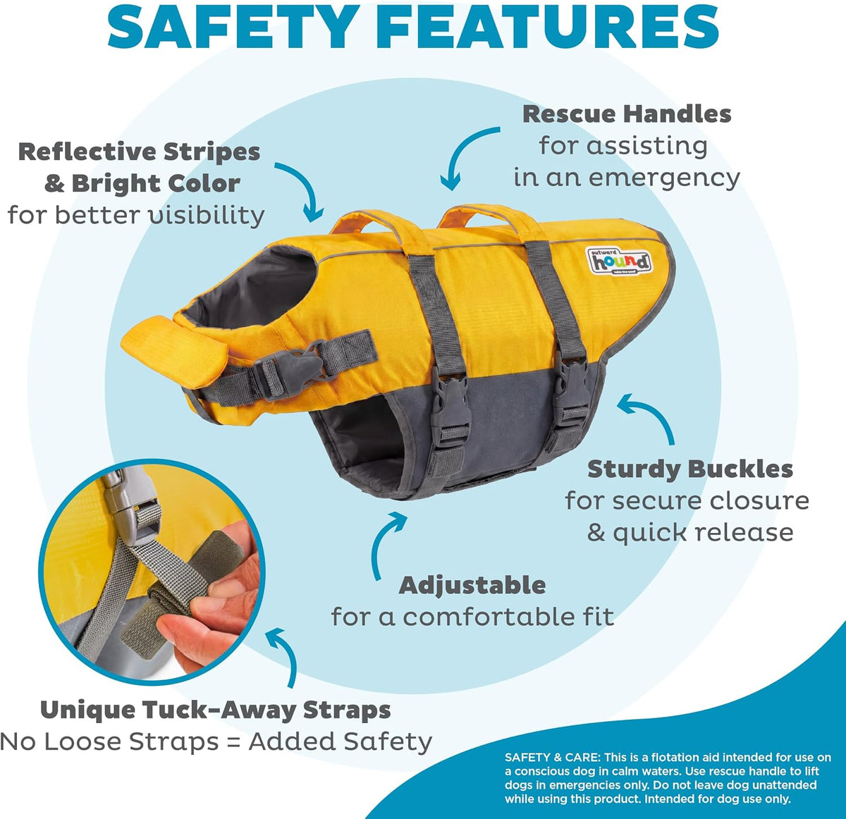 Granby Splash Dog Life Jacket, Life Vest, Orange, Large