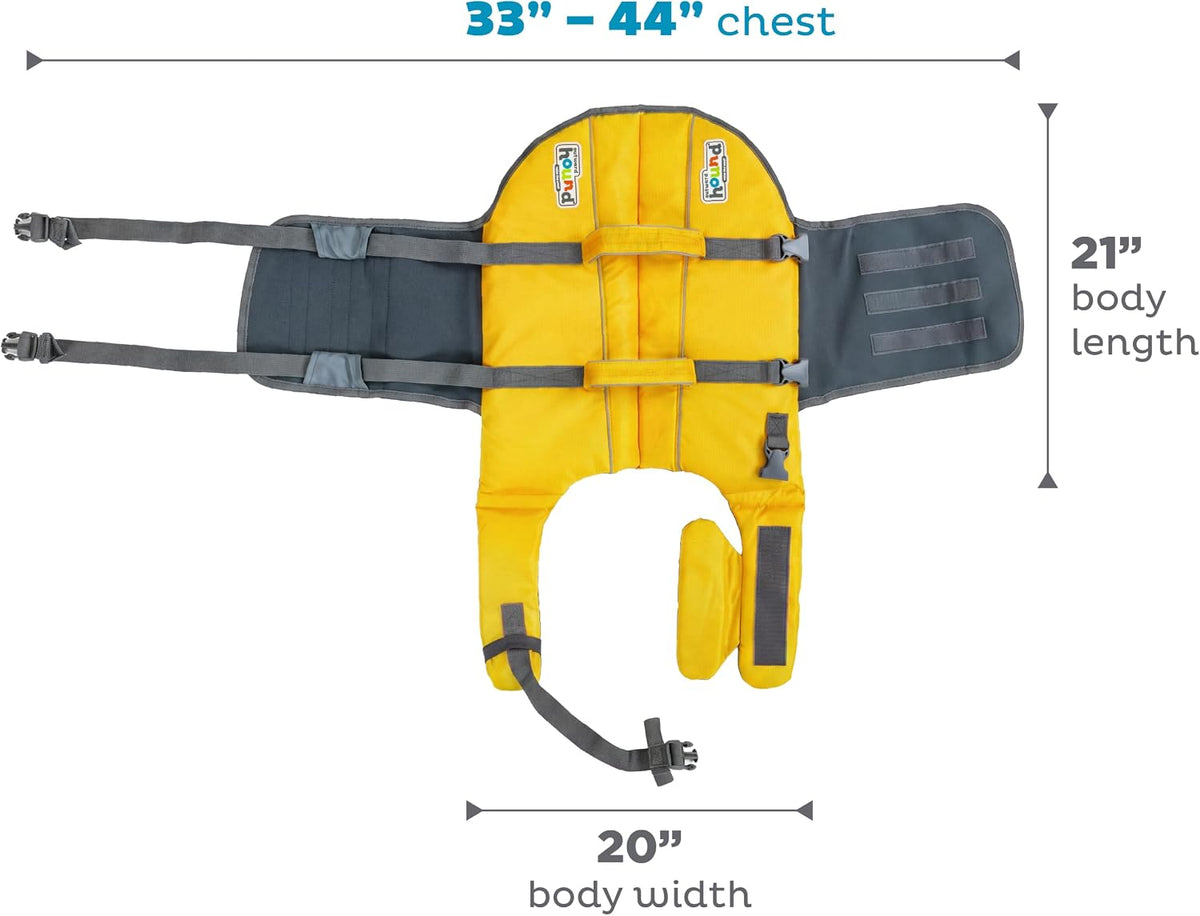 Granby Splash Dog Life Jacket, Life Vest, Orange, Large