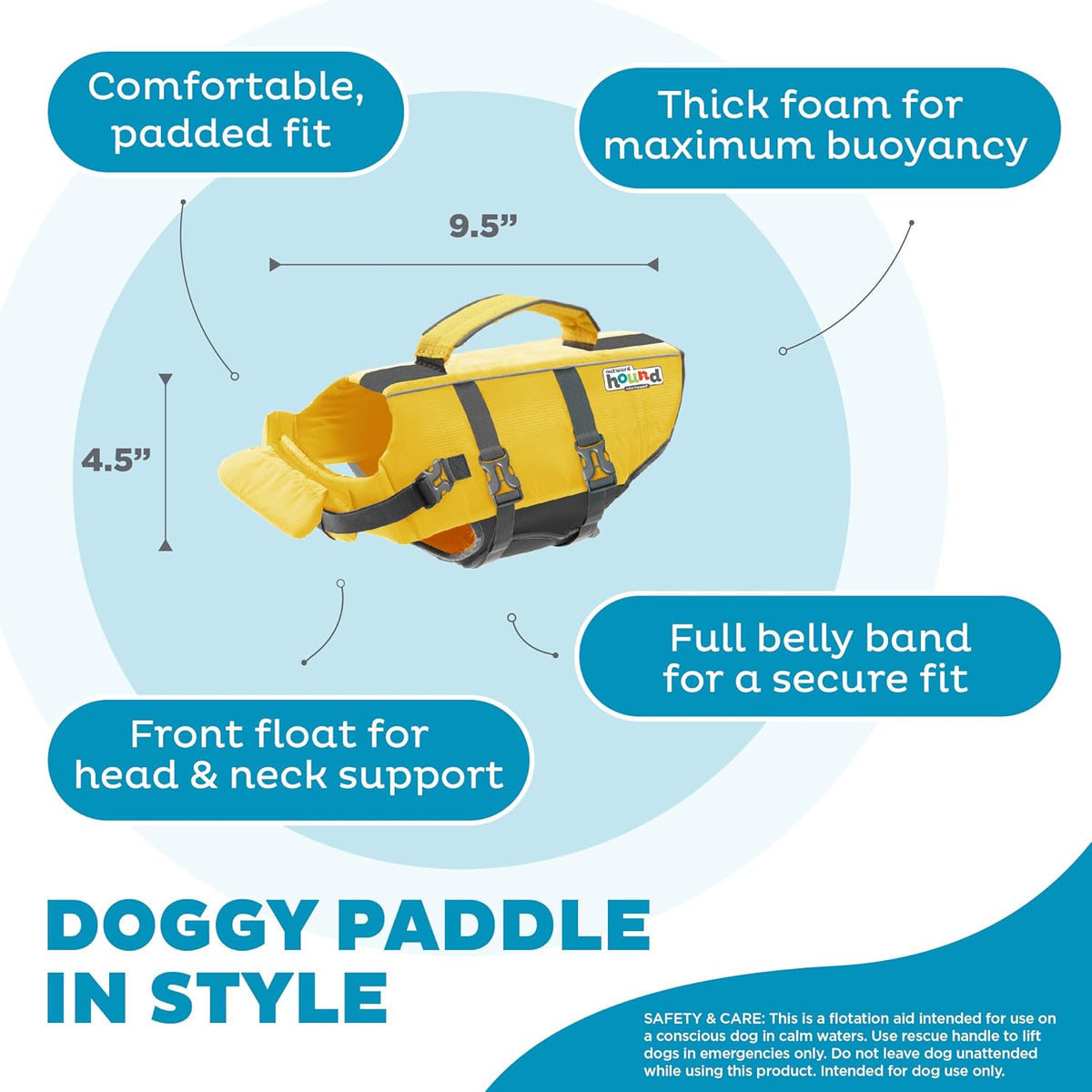 Granby Splash Dog Life Jacket, Life Vest, Orange, Large