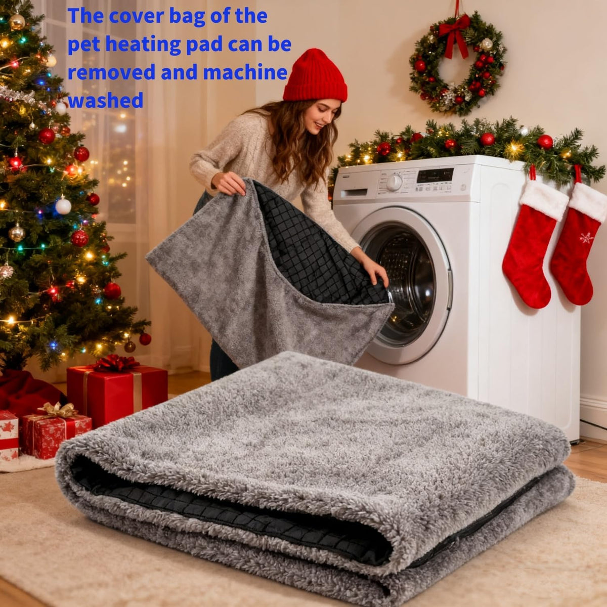 Dog Heating Pad Heated Cat Bed Puppy Heating Pad for Whelping New Born Pet