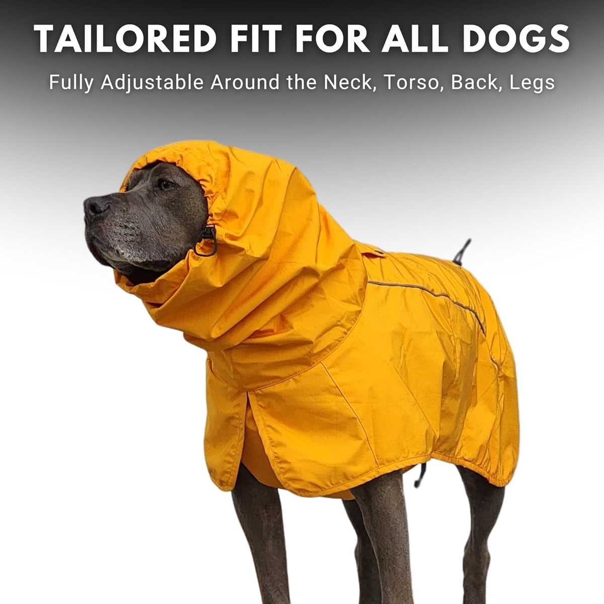 Dog Raincoat - Waterproof Rain Jacket w/Hood, Full Coverage
