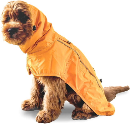 Dog Raincoat - Waterproof Rain Jacket w/Hood, Full Coverage