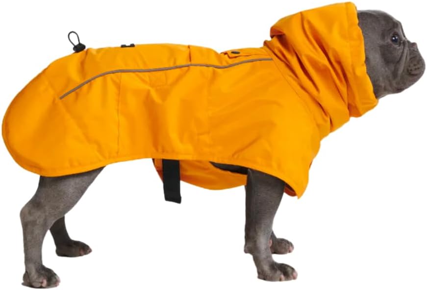 Dog Raincoat - Waterproof Rain Jacket w/Hood, Full Coverage