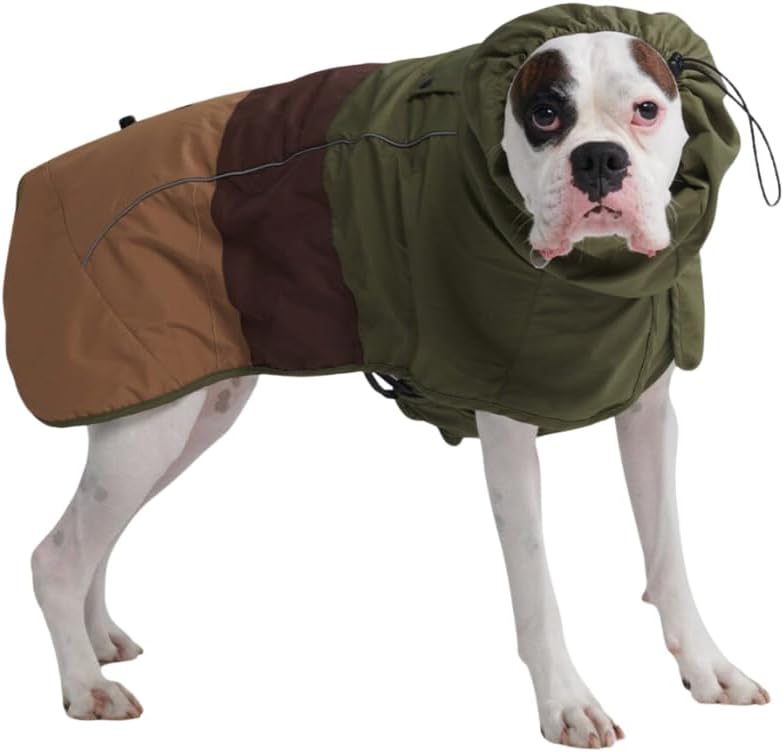 Dog Raincoat - Waterproof Rain Jacket w/Hood, Full Coverage