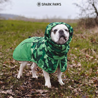 Dog Raincoat - Waterproof Rain Jacket w/Hood, Full Coverage