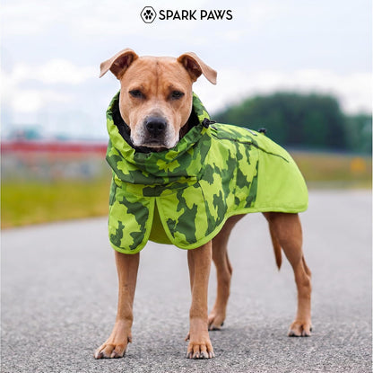 Dog Raincoat - Waterproof Rain Jacket w/Hood, Full Coverage