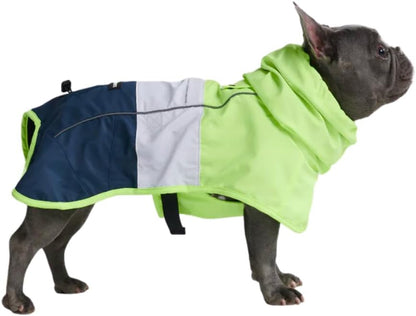 Dog Raincoat - Waterproof Rain Jacket w/Hood, Full Coverage