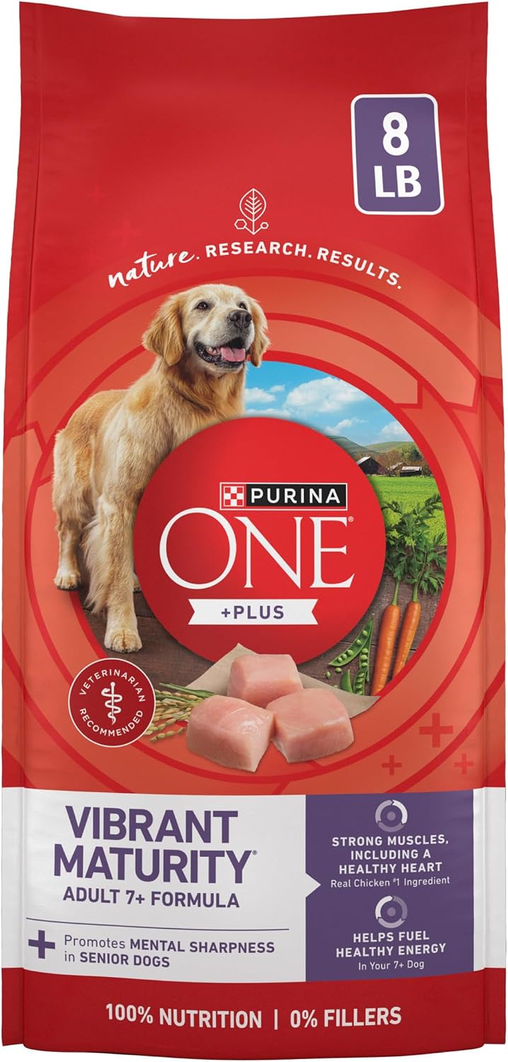 Plus Senior Dry Dog Food, Adult 7+, 8 lb Bag