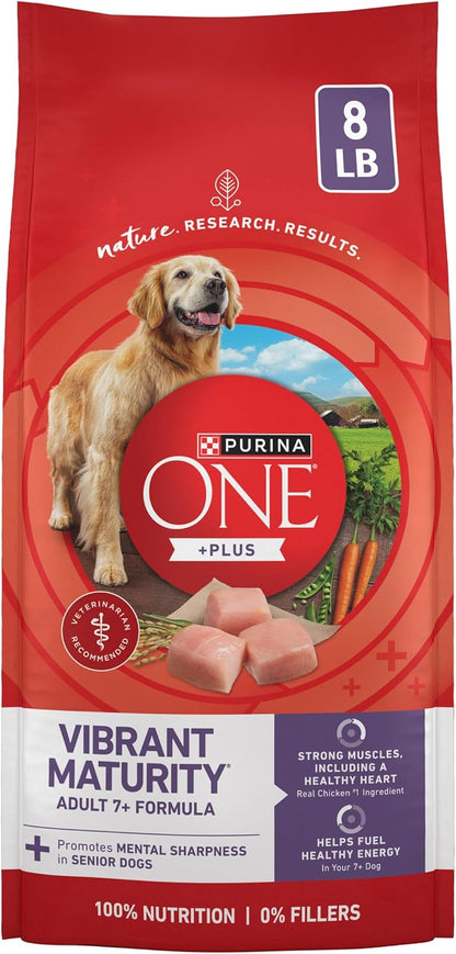Plus Senior Dry Dog Food, Adult 7+, 8 lb Bag