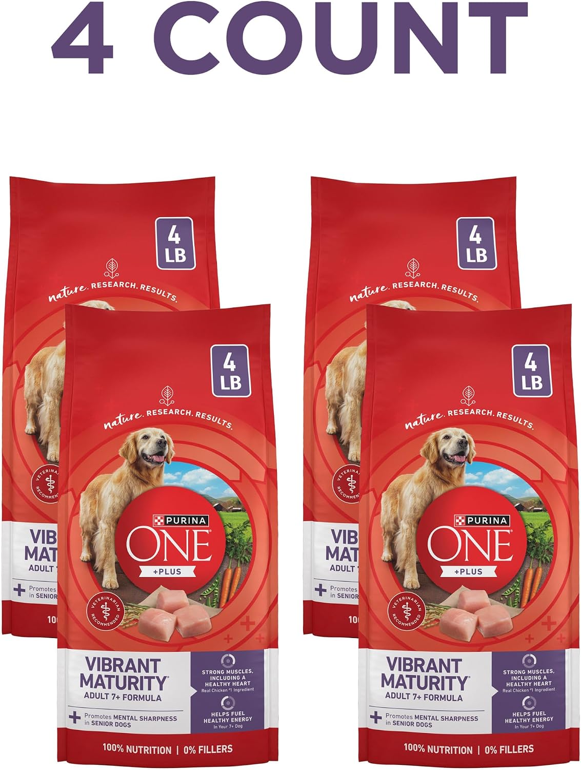 Plus Senior Dry Dog Food, Adult 7+, 8 lb Bag