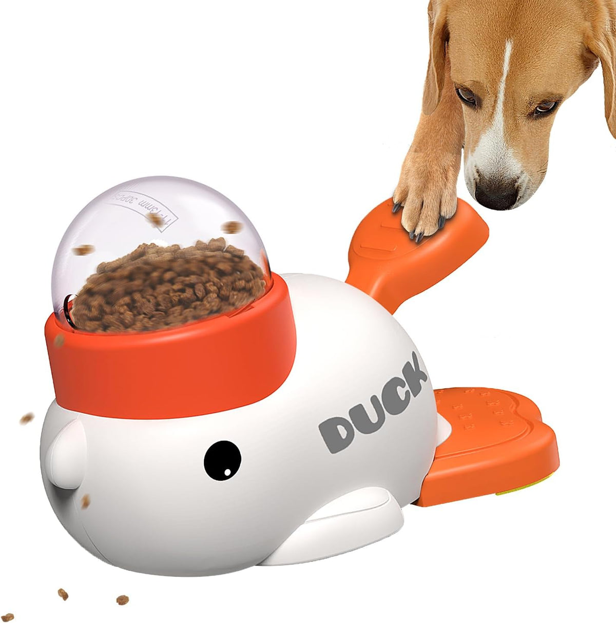 Dog Interactive Treat Dispenser Toy, Food Puzzle Slow Feeder (Yellow)
