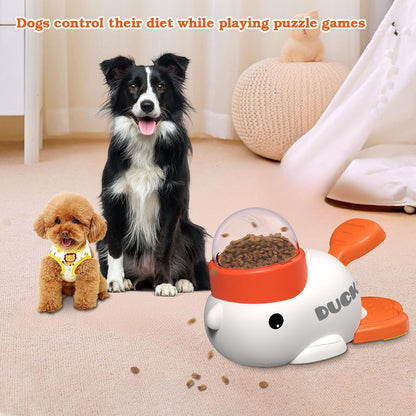 Dog Interactive Treat Dispenser Toy, Food Puzzle Slow Feeder (Yellow)