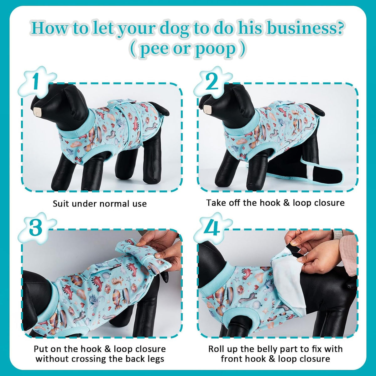Dog Surgery Recovery Suit Female Spay Male Neuter,Lick Sleeve for Dogs Rear Leg,Breathable Dog Recovery Suit for Dogs After Surgery for Medium Large Dogs (Grey, L(Chest Girth 24.4", Back 15.7"))