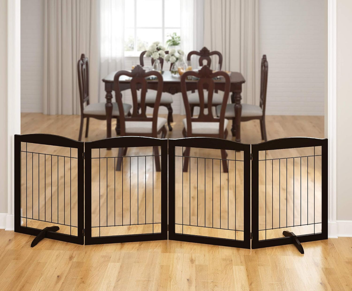 PAWLAND Extra Wide Foldable Dog gate for Doorway, Indoor, 96“ W, 30" H