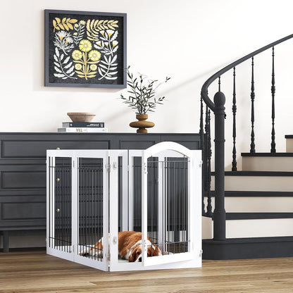 PAWLAND Extra Wide Foldable Dog gate for Doorway, Indoor, 96“ W, 30" H
