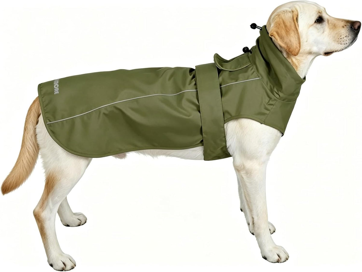 Adjustable Waterproof Dog Raincoat for Dogs,Lightweight Pet Rain Jacket Puppy Clothes with Reflective Strip for Small Medium Large Dogs (Blue, X-Large)