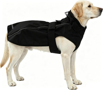 Adjustable Waterproof Dog Raincoat for Dogs,Lightweight Pet Rain Jacket Puppy Clothes with Reflective Strip for Small Medium Large Dogs (Blue, X-Large)