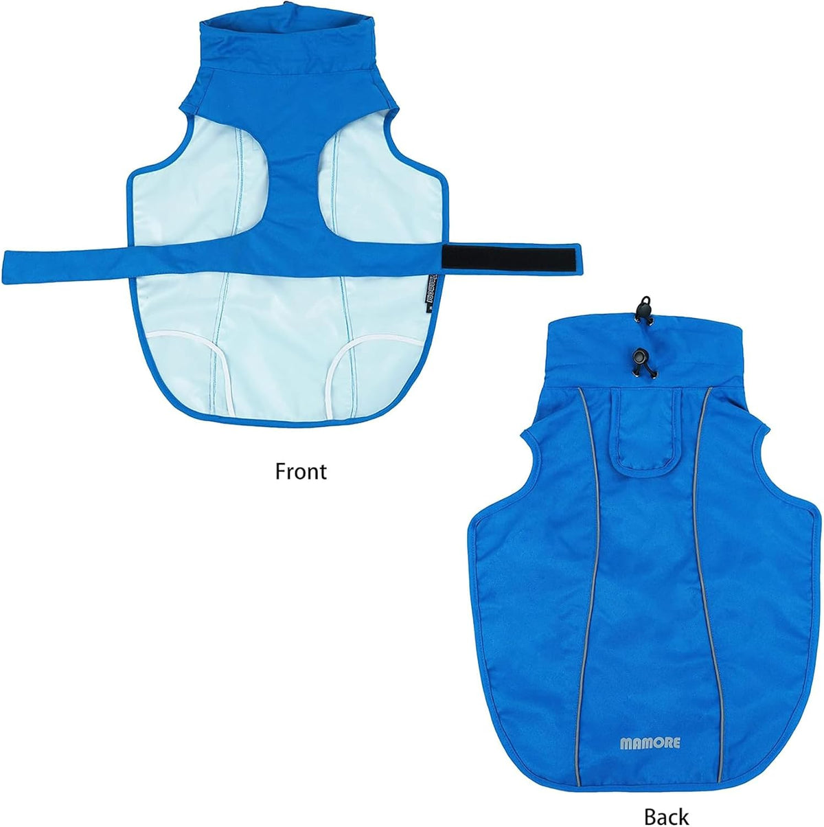 Adjustable Waterproof Dog Raincoat for Dogs,Lightweight Pet Rain Jacket Puppy Clothes with Reflective Strip for Small Medium Large Dogs (Blue, X-Large)