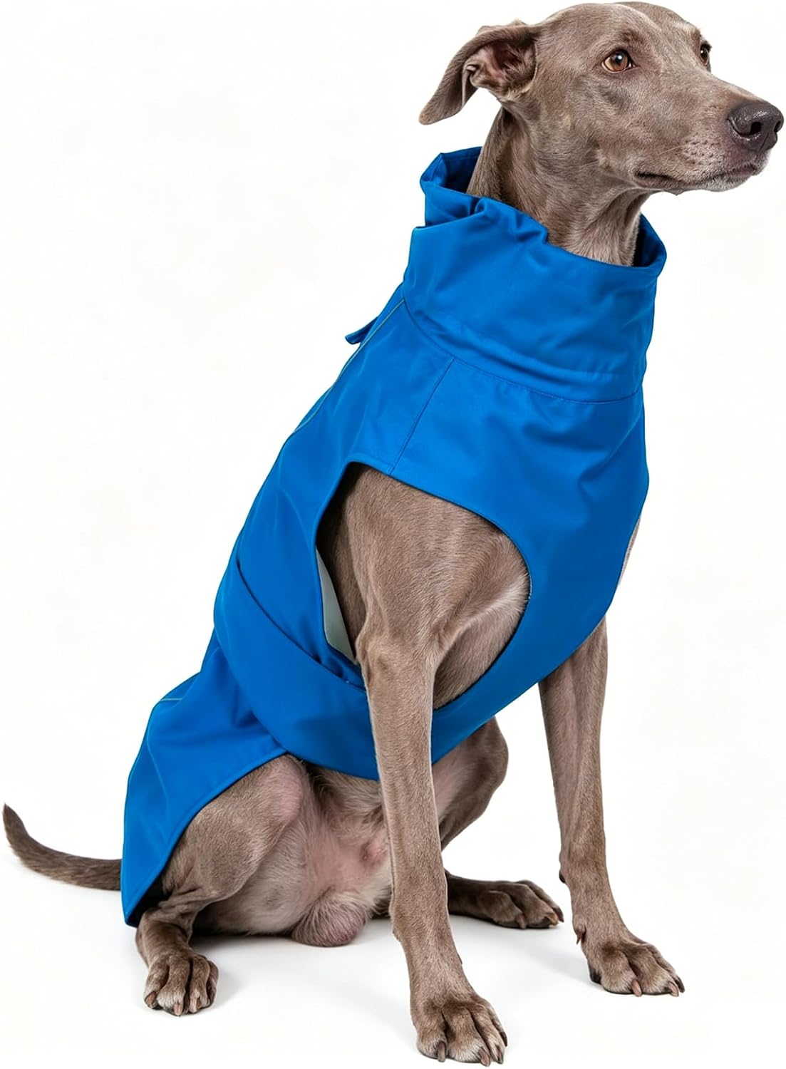 Adjustable Waterproof Dog Raincoat for Dogs,Lightweight Pet Rain Jacket Puppy Clothes with Reflective Strip for Small Medium Large Dogs (Blue, X-Large)