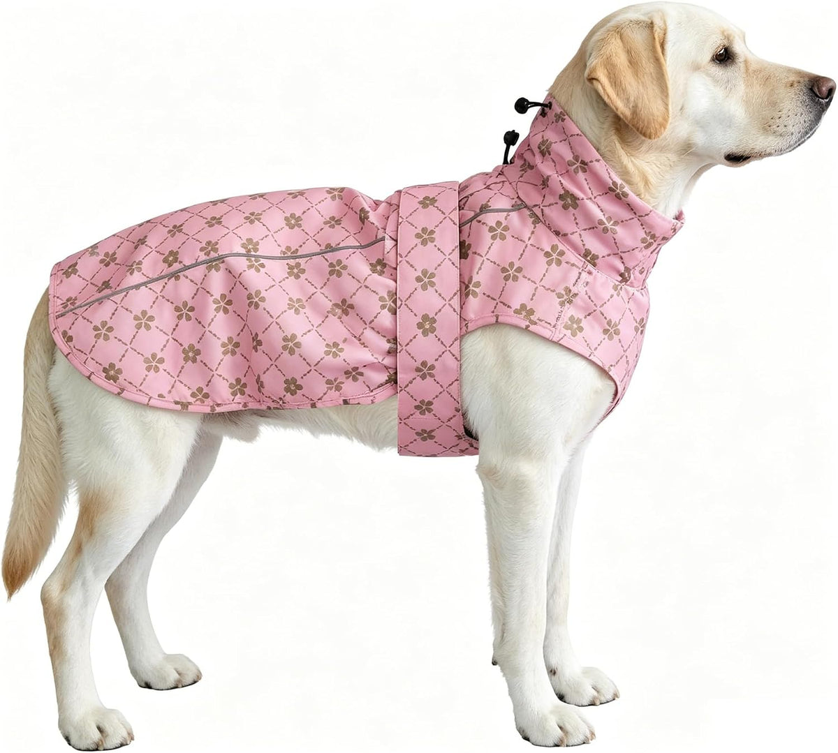 Adjustable Waterproof Dog Raincoat for Dogs,Lightweight Pet Rain Jacket Puppy Clothes with Reflective Strip for Small Medium Large Dogs (Blue, X-Large)