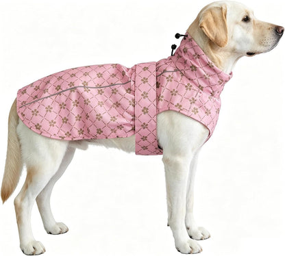 Adjustable Waterproof Dog Raincoat for Dogs,Lightweight Pet Rain Jacket Puppy Clothes with Reflective Strip for Small Medium Large Dogs (Blue, X-Large)