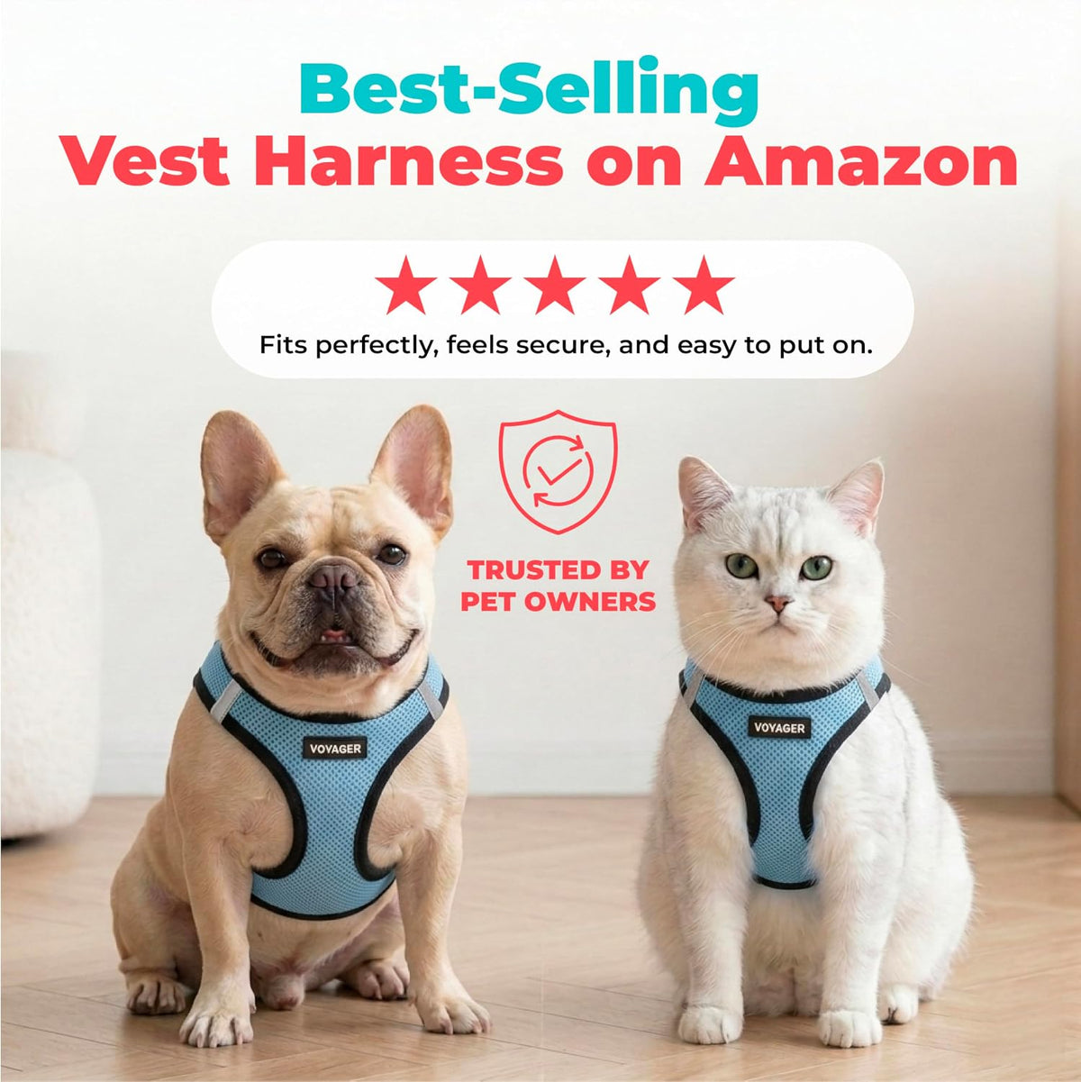Voyager Step-in Air Dog Vest Harness - Moss Green, Medium | 16 - 18" in Chest, Reflective Bands, All Weather Breathable Air Mesh, Cats Compatible, Lightweight, Fast Drying - Colors A