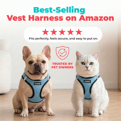 Voyager Step-in Air Dog Vest Harness - Moss Green, Medium | 16 - 18" in Chest, Reflective Bands, All Weather Breathable Air Mesh, Cats Compatible, Lightweight, Fast Drying - Colors A