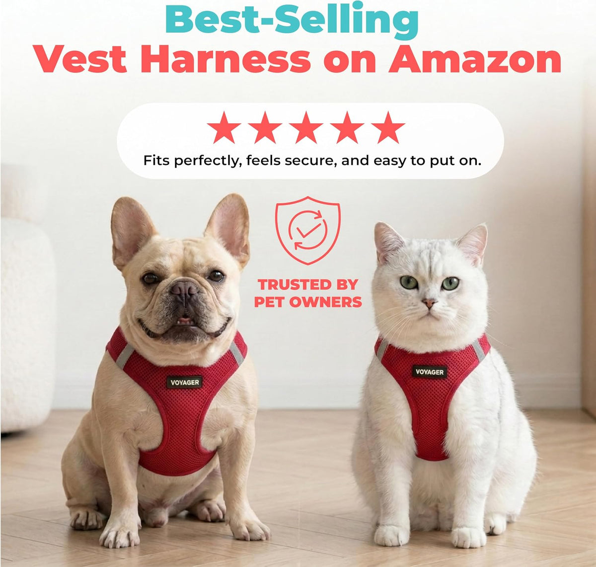 Voyager Step-in Air Dog Vest Harness - Moss Green, Medium | 16 - 18" in Chest, Reflective Bands, All Weather Breathable Air Mesh, Cats Compatible, Lightweight, Fast Drying - Colors A
