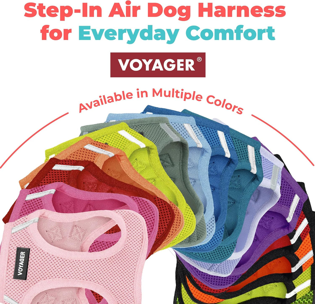 Voyager Step-in Air Dog Vest Harness - Moss Green, Medium | 16 - 18" in Chest, Reflective Bands, All Weather Breathable Air Mesh, Cats Compatible, Lightweight, Fast Drying - Colors A