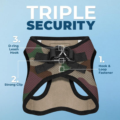 Voyager Step-in Air Dog Vest Harness - Moss Green, Medium | 16 - 18" in Chest, Reflective Bands, All Weather Breathable Air Mesh, Cats Compatible, Lightweight, Fast Drying - Colors A