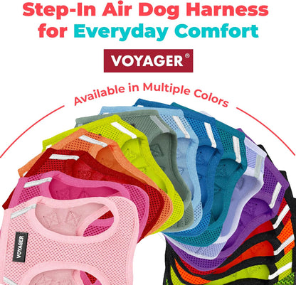 Voyager Step-in Air Dog Vest Harness - Moss Green, Medium | 16 - 18" in Chest, Reflective Bands, All Weather Breathable Air Mesh, Cats Compatible, Lightweight, Fast Drying - Colors A