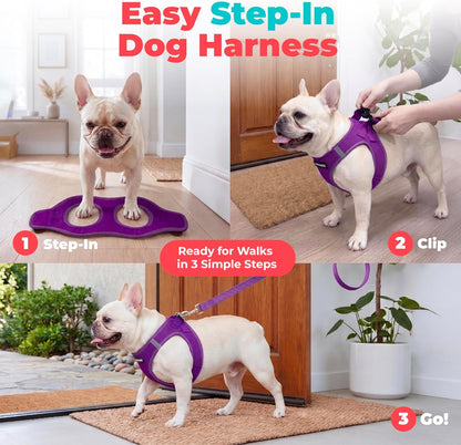 Voyager Step-in Air Dog Vest Harness - Moss Green, Medium | 16 - 18" in Chest, Reflective Bands, All Weather Breathable Air Mesh, Cats Compatible, Lightweight, Fast Drying - Colors A