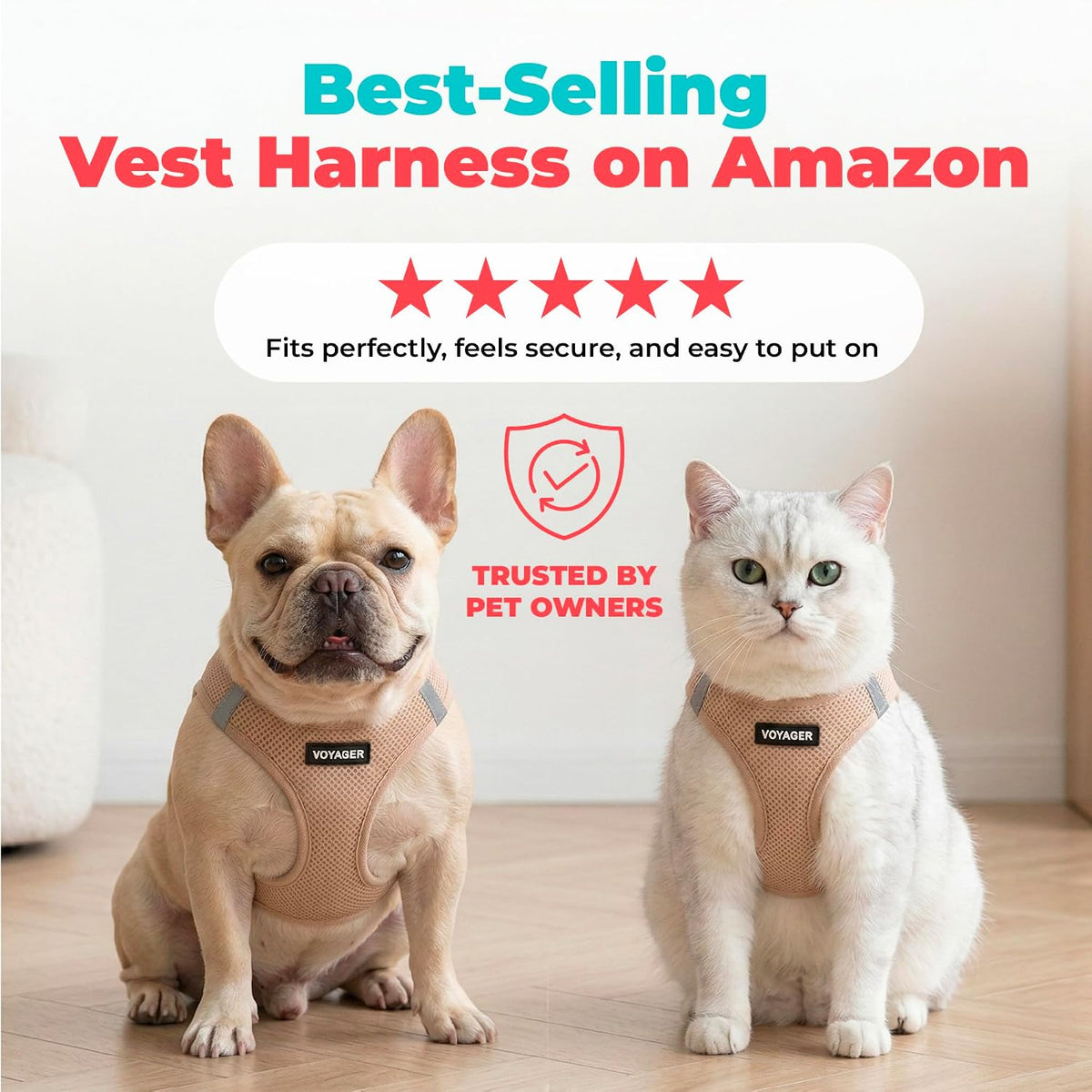 Voyager Step-in Air Dog Vest Harness - Moss Green, Medium | 16 - 18" in Chest, Reflective Bands, All Weather Breathable Air Mesh, Cats Compatible, Lightweight, Fast Drying - Colors A