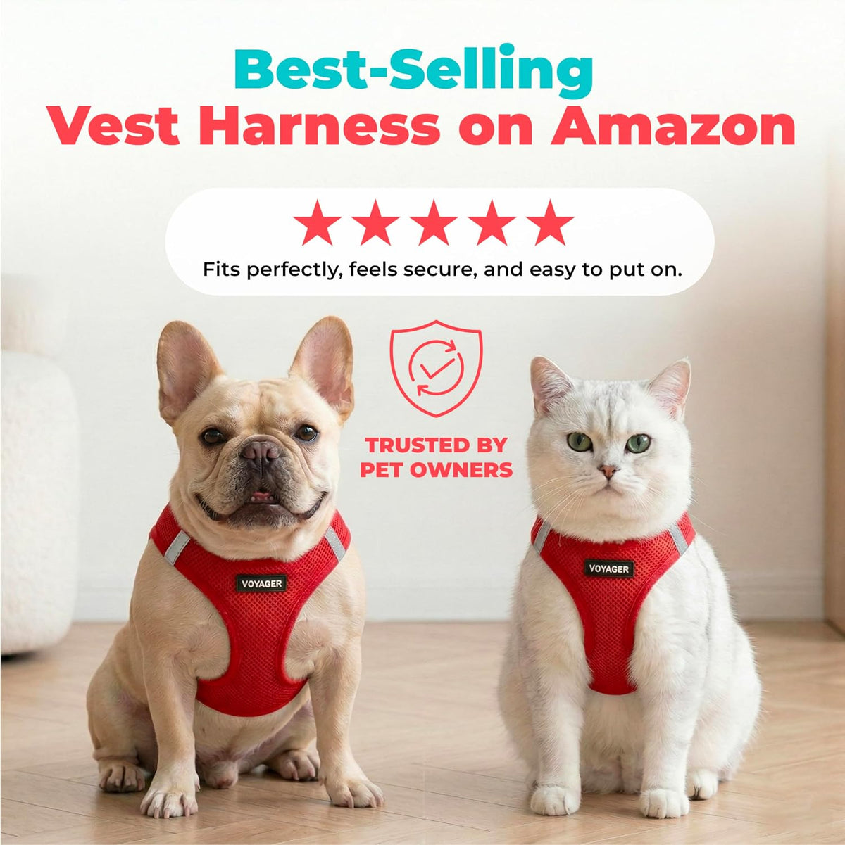 Voyager Step-in Air Dog Vest Harness - Moss Green, Medium | 16 - 18" in Chest, Reflective Bands, All Weather Breathable Air Mesh, Cats Compatible, Lightweight, Fast Drying - Colors A