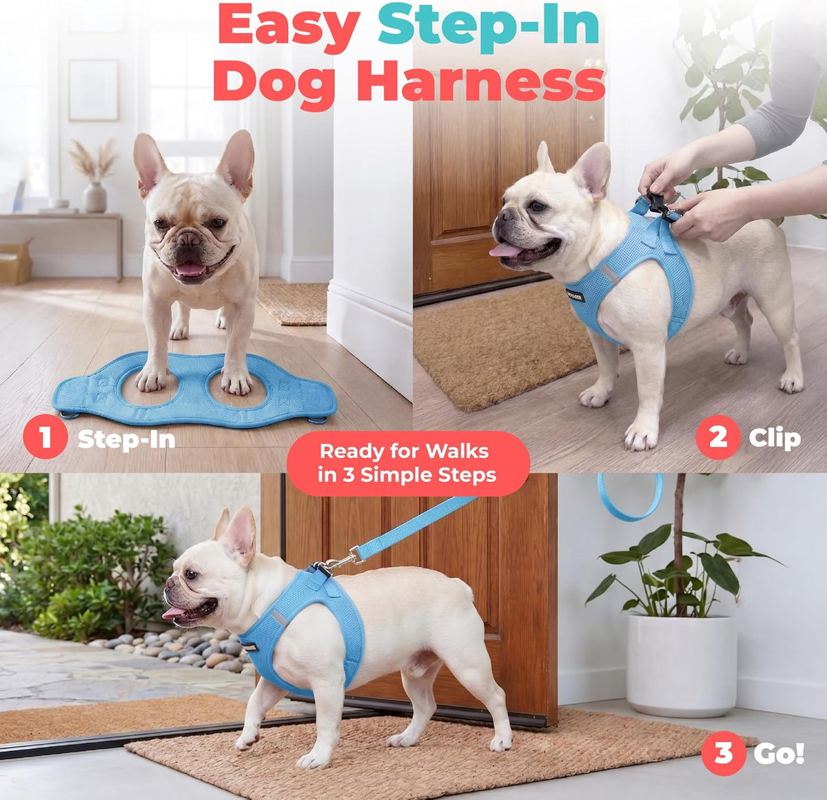 Voyager Step-in Air Dog Vest Harness - Moss Green, Medium | 16 - 18" in Chest, Reflective Bands, All Weather Breathable Air Mesh, Cats Compatible, Lightweight, Fast Drying - Colors A