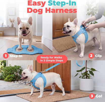 Voyager Step-in Air Dog Vest Harness - Moss Green, Medium | 16 - 18" in Chest, Reflective Bands, All Weather Breathable Air Mesh, Cats Compatible, Lightweight, Fast Drying - Colors A