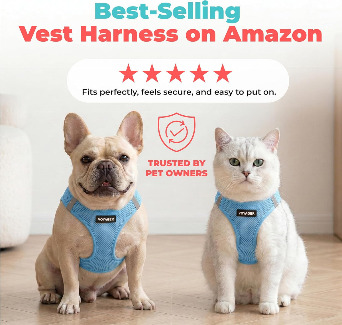 Voyager Step-in Air Dog Vest Harness - Moss Green, Medium | 16 - 18" in Chest, Reflective Bands, All Weather Breathable Air Mesh, Cats Compatible, Lightweight, Fast Drying - Colors A