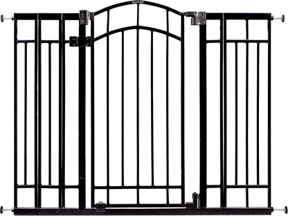 Decorative Extra Tall Baby Gate & Dog Gate, 28.5"-48" Wide, 36" Tall, Hardware or Pressure Mounted, Install on Top or Bottom of Stairs, Banister, or Doorway - White