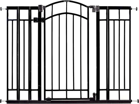 Decorative Extra Tall Baby Gate & Dog Gate, 28.5"-48" Wide, 36" Tall, Hardware or Pressure Mounted, Install on Top or Bottom of Stairs, Banister, or Doorway - White