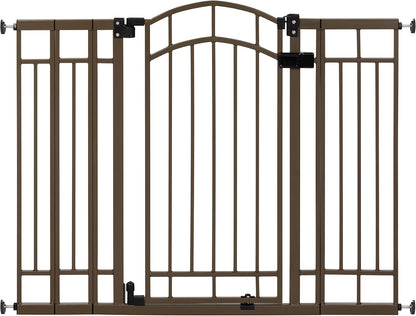 Decorative Extra Tall Baby Gate & Dog Gate, 28.5"-48" Wide, 36" Tall, Hardware or Pressure Mounted, Install on Top or Bottom of Stairs, Banister, or Doorway - White