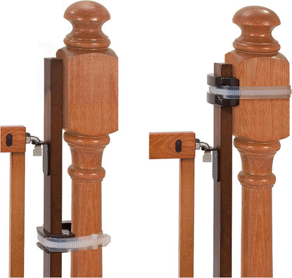 Decorative Extra Tall Baby Gate & Dog Gate, 28.5"-48" Wide, 36" Tall, Hardware or Pressure Mounted, Install on Top or Bottom of Stairs, Banister, or Doorway - White