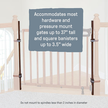 Decorative Extra Tall Baby Gate & Dog Gate, 28.5"-48" Wide, 36" Tall, Hardware or Pressure Mounted, Install on Top or Bottom of Stairs, Banister, or Doorway - White