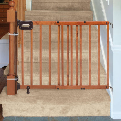 Decorative Extra Tall Baby Gate & Dog Gate, 28.5"-48" Wide, 36" Tall, Hardware or Pressure Mounted, Install on Top or Bottom of Stairs, Banister, or Doorway - White