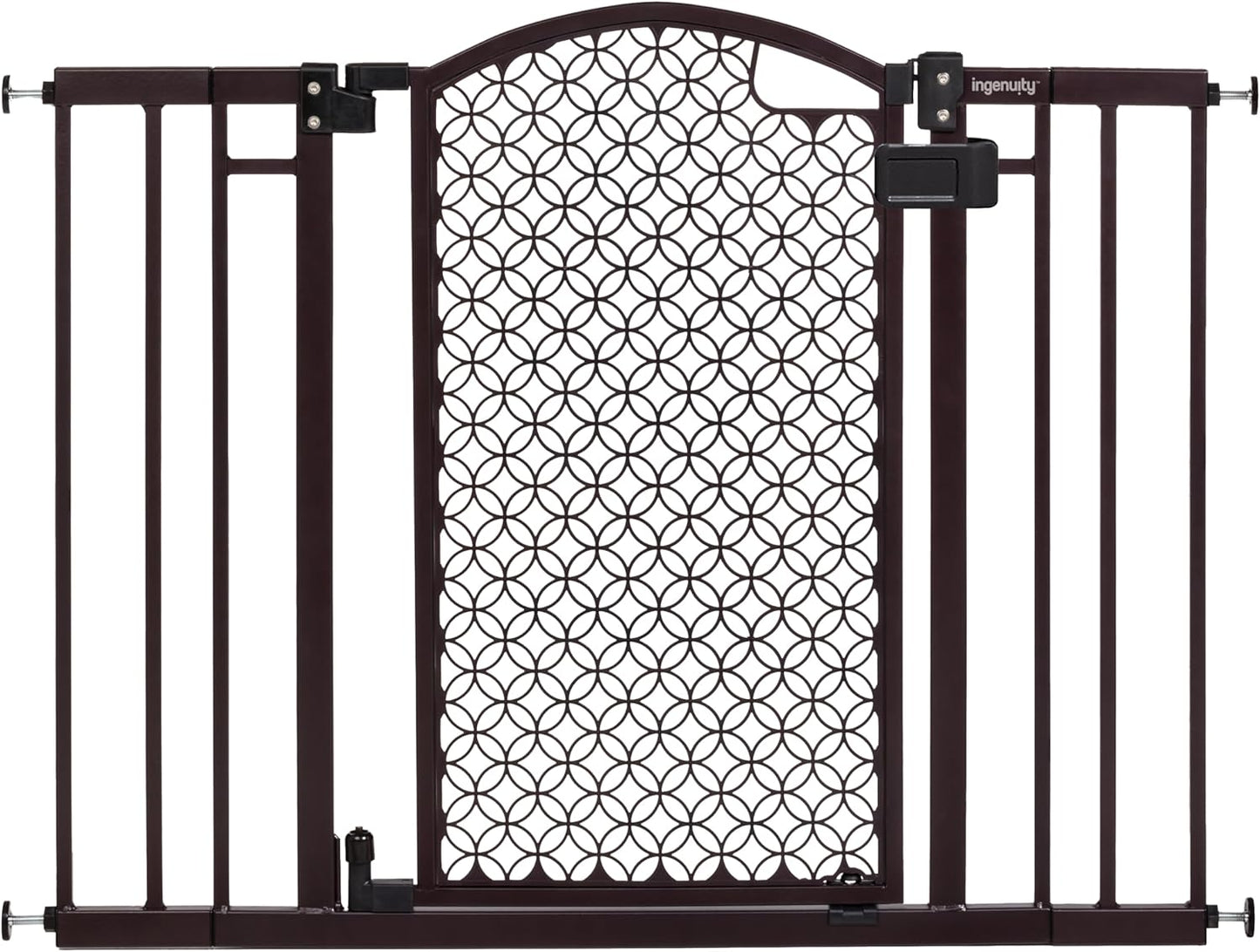 Decorative Extra Tall Baby Gate & Dog Gate, 28.5"-48" Wide, 36" Tall, Hardware or Pressure Mounted, Install on Top or Bottom of Stairs, Banister, or Doorway - White