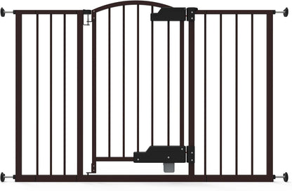 Decorative Extra Tall Baby Gate & Dog Gate, 28.5"-48" Wide, 36" Tall, Hardware or Pressure Mounted, Install on Top or Bottom of Stairs, Banister, or Doorway - White