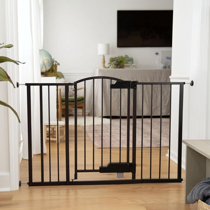 Decorative Extra Tall Baby Gate & Dog Gate, 28.5"-48" Wide, 36" Tall, Hardware or Pressure Mounted, Install on Top or Bottom of Stairs, Banister, or Doorway - White