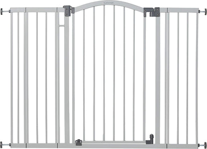 Decorative Extra Tall Baby Gate & Dog Gate, 28.5"-48" Wide, 36" Tall, Hardware or Pressure Mounted, Install on Top or Bottom of Stairs, Banister, or Doorway - White
