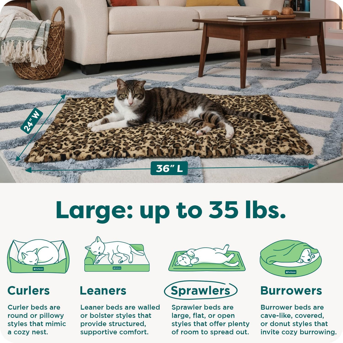 ThermaNAP Self Warming Cat Mat, Dog Bed for Crates with Self-Warming Technology for Cozy Rest, Fully Machine Washable, Small, Plush Faux Fur, Gray