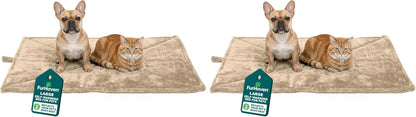 ThermaNAP Self Warming Cat Mat, Dog Bed for Crates with Self-Warming Technology for Cozy Rest, Fully Machine Washable, Small, Plush Faux Fur, Gray
