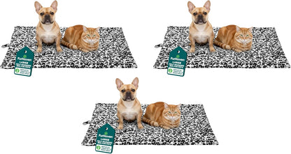 ThermaNAP Self Warming Cat Mat, Dog Bed for Crates with Self-Warming Technology for Cozy Rest, Fully Machine Washable, Small, Plush Faux Fur, Gray